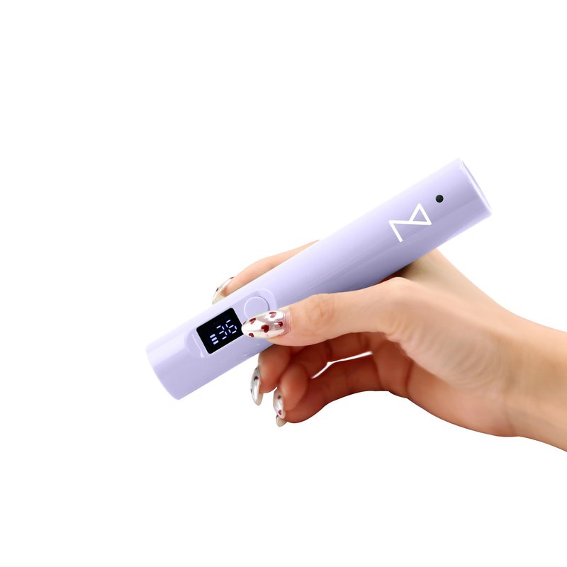 M - GlamCure GO Nail Flash Cure Lamp with Focus Beam Technology, Touch Screen - LED & UV Nail Light - Curing Lamp for Gel Nails, Acrylic, Builder - Portable & Adjustable (Violet)