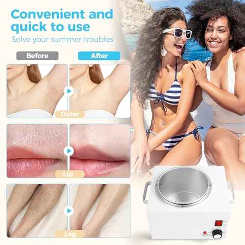 5.5Lbs Professional Wax Warmer for Hair Removal with 20¡É-120¡É Temperature Control, with 100 Wax Sticks & 50 Strips, for Salon & Home Use