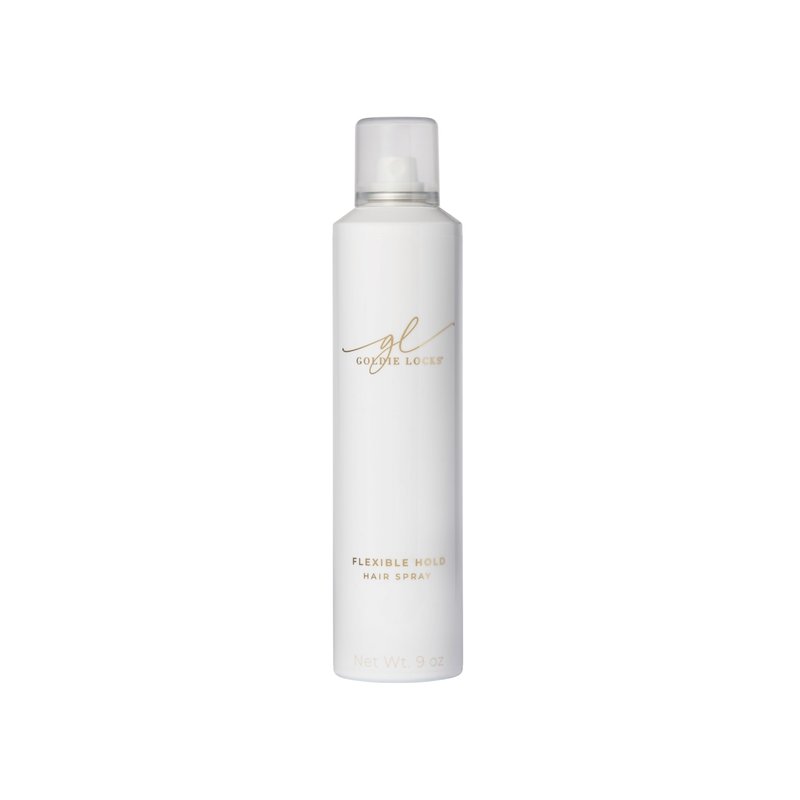 Goldie Locks Flexible Hold Hairspray - Lightweight, All-Day Hold & Brushable Finish - Humidity Resistant - Safe for Extensions & Color-Treated Hair - Protein-Free - 9 oz