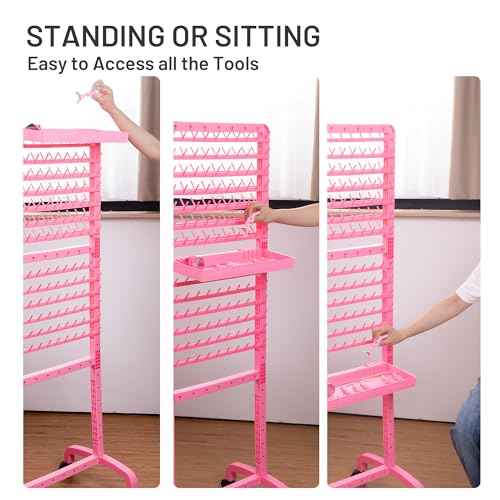 Braiding Rack Tray and Tools Set, Compatible with Yumkfoi Braiding Hair Rack, Making All the Tools Accessable, Save Your Time