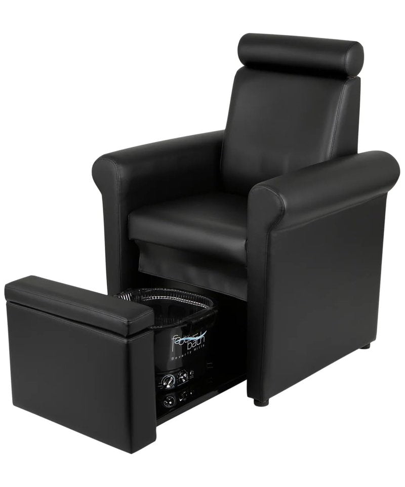 Mona Lisa Plumb Free Pedicure Chair - Adjustable, Portable, Removable, Black | No Plumbing Needed, CHM-2320-5H-BLACK