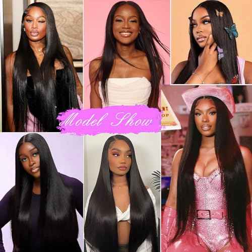24 Inch Straight Wigs Human Hair 200 Density 13x6 HD Lace Front Wigs Human Hair Pre Plucked Straight Lace Front Wigs Human Hair 13x6 Straight Frontal Wigs Human Hair