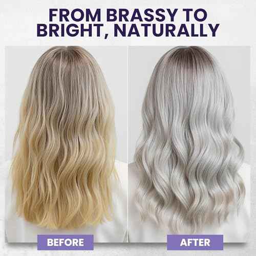 Tea Tree Purple Shampoo & Conditioner Set, Professional Anti-Brass Toner, Neutralizes Yellow Tones for Grey, Silver, Ash & Bleached Highlighted Color Treated, Dry & Itchy Scalp Relief