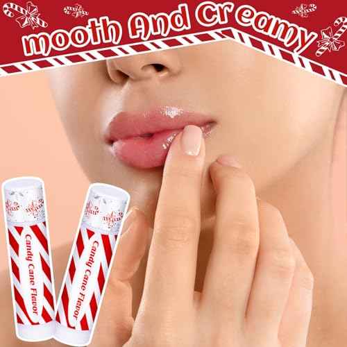 25 Pack Christmas Peppermint Flavor Lip Balms Gifts Bulk Christmas Party Stocking Stuffers Small Thank You Appreciation Gifts for Women Men Staff Coworkers Employee Homeless