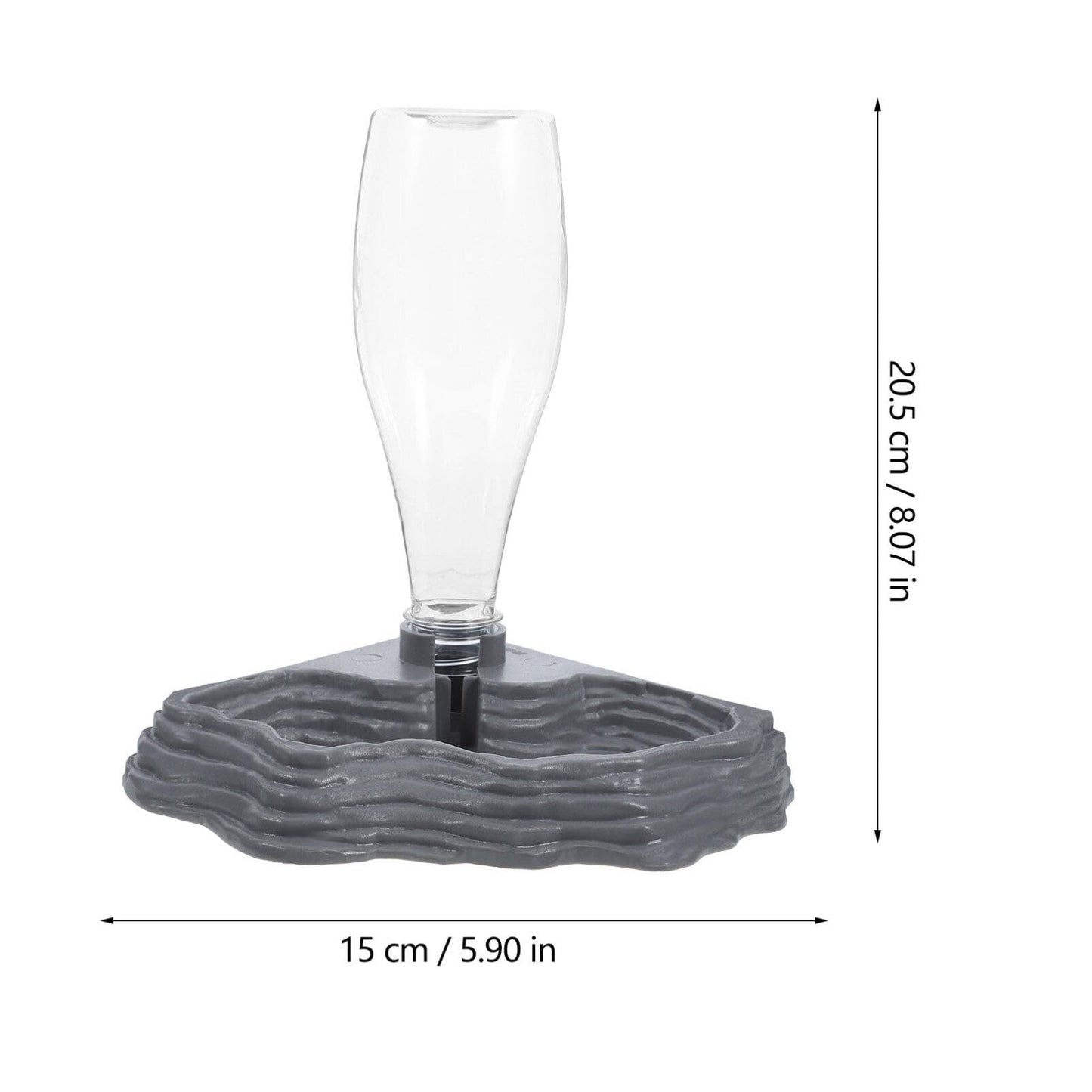 Scicalife Reptile Water Feeder - Automatic Water Dispenser Waterer Feeding Accessories for Turtle Frog Bearded Dragons Lizards Geckos for Terrarium Tank (Grey)