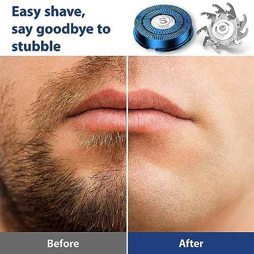 SweetLF 3 Pcs Replacement Shaver Head Blade Cutters IPX7 Waterproof Electric Razor Wet & Dry 3D Men¡¯s Rotary Shaver (Blue)