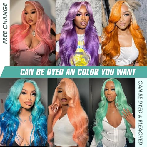 613 Blonde Body Wave Lace Front Wigs Human Hair 13X4 Lace Front Wigs Human Hair 200 Density 613 HD Lace Frontal Wigs Pre Plucked For Women 28 Inch