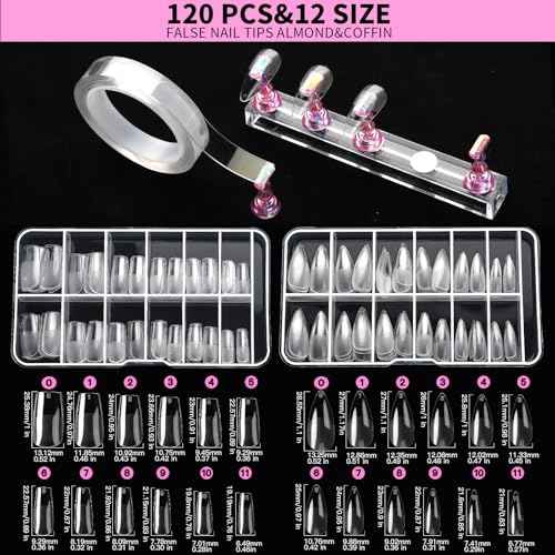 FANDAMEI Nail Art Kit, 54 Pcs Nail Tool Set with 6-Color Nail Polish, 20 PCS Nail Art Brushes, 2 Box False Nail Tips, 6 Jar Chrome Nail Powder, 4 Box Nail Charms, 10 Sheet Nail Stickers for Beginners
