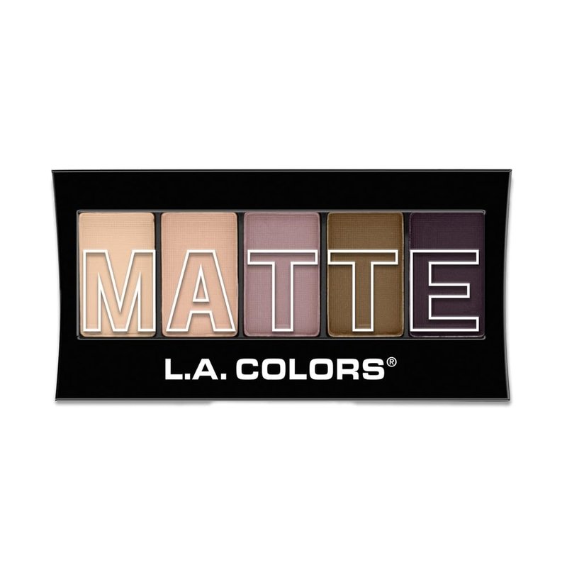 L.A. COLORS Matte Eyeshadow Palette - 5 Natural Shades for Effortless Beauty | CEM471