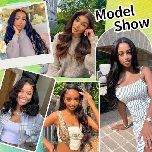 Human Hair Bundles Body Wave Natural Color, 16 18 20 22 Inch - 4 Bundles, Antousha Body Wave Bundles Human Hair 12A Unprocessed Brazilian Virgin Wavy Bundles for Black Women