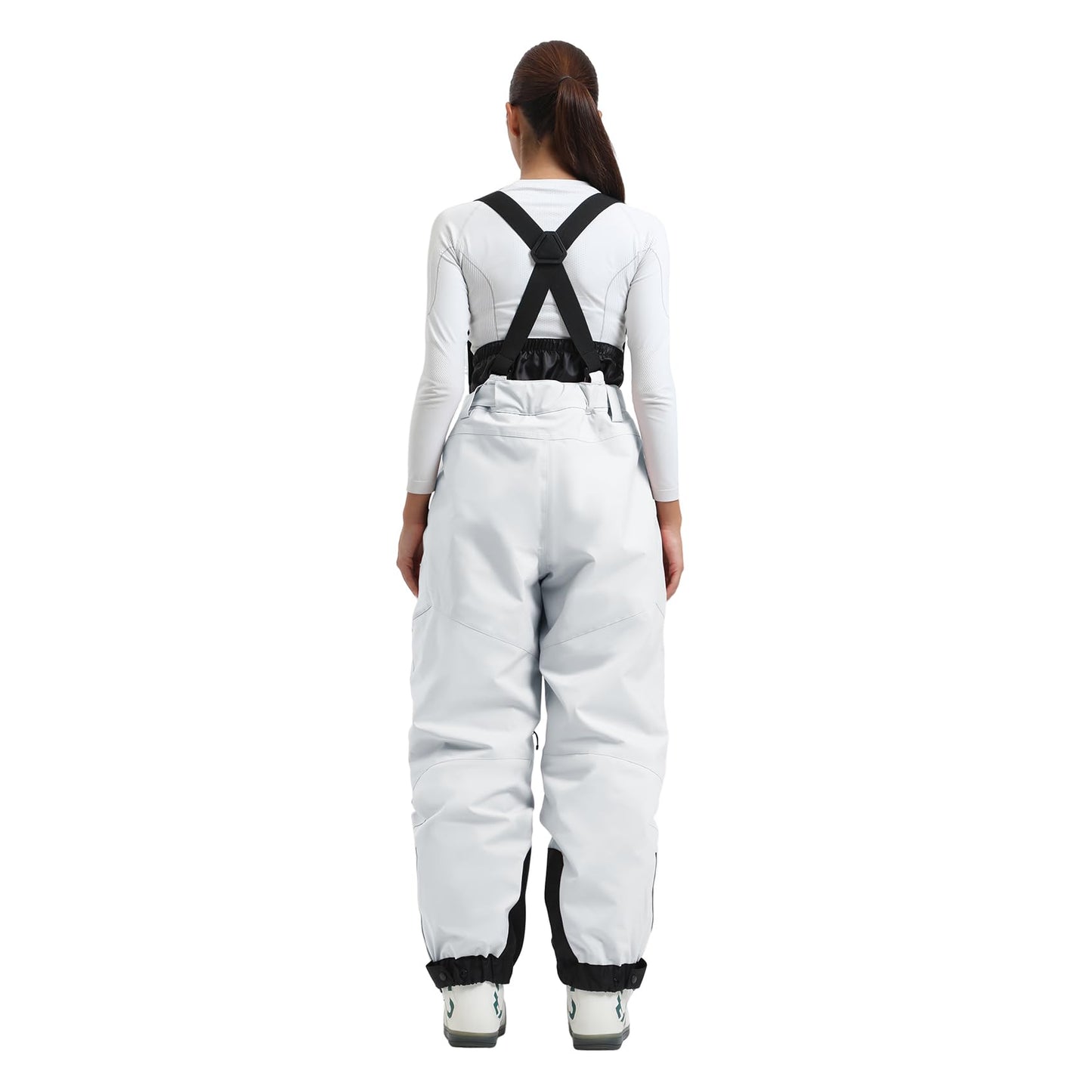 GSOU SNOW Womens Baggy Snowboard Pants Ski Bibs Snow Loose Overalls Waterproof Windproof Insulated Warm