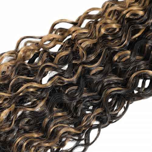 Highlight Bundles Human Hair Piano Color P1B27 Ombre Kinky Curly Bundles 26 28 30 Inch 2 Tone Natural Black and Honey Blonde Curly Bundle Double Weft Brazilian Human Hair Extensions