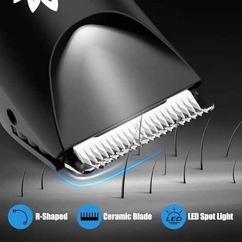 Manscape Body & Pubic Hair Trimmer for Men, Groin & Ball Trimmer Men, Electric Razor Bikini Trimmer, Body Groomer Ball Shaver for Smooth Wet/Dry Shaving, Led Light
