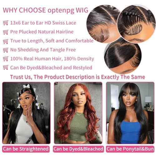 22 Inch Body Wave 13x6 Lace Front Wigs Human Hair HD Lace Frontal Wigs Human Hair for Women Glueless Wigs Human Hair 200% Density Pre Plucked with Baby Hair
