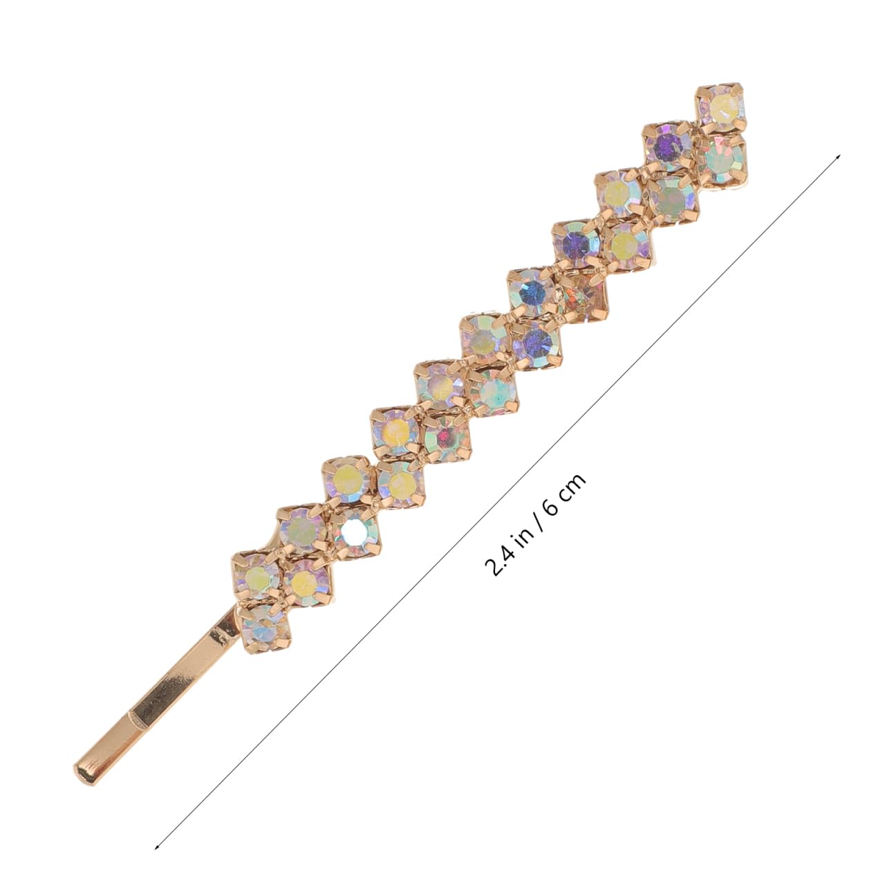 Uonlytech Crystal Rhinestone Hair Clips and Bobby Pins - Alloy Bling Silver Rhinestones Hair Clamps and Small Clips for Women