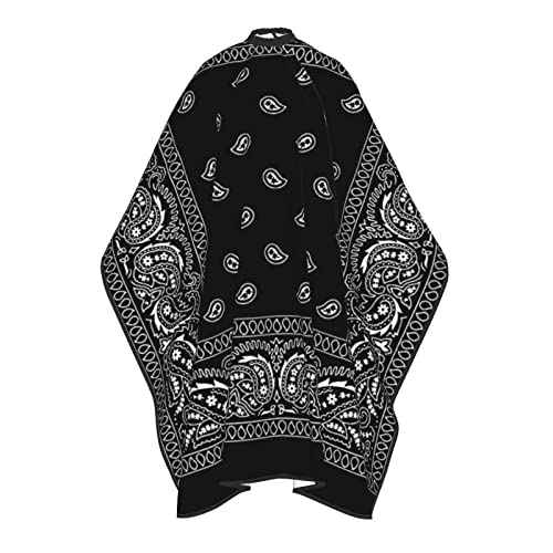 VERTEX&KAIBIN Barber Cape for men Hair Cutting,Black Paisley Cool cape designer,professional barber supply capes