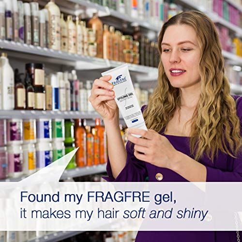 Hair Styling Gel 8 oz (2-Pack Gift Set) Medium Hold - Fragrance Free Hypoallergenic - Irritation Free Styling Gel for Sensitive Skin - for Men Women Children - Gluten Free Vegan Cruelty Free