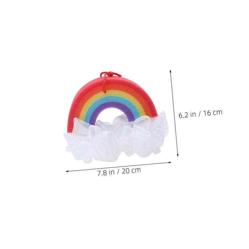 minkissy 3pcs Rainbow Bath Sponge Rainbow Loofah Body Scrubber Kids Shower Shower Balls Body Scrubber Exfoliator for Toddler Baby Kids Body Shower