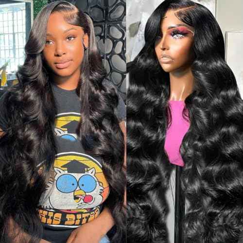CHUDI 13x6 220 Density Body Wave HD Lace Front Wigs Human Hair Pre Plucked Transparent Lace Frontal Wigs with Baby Hair Glueless Brazilian Wigs Human Hair for Women 20 Inch