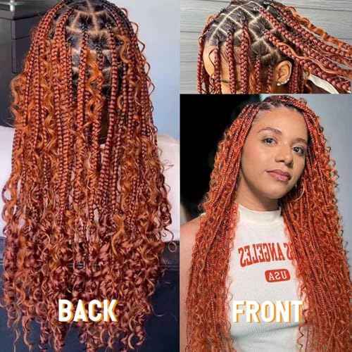 QTHAIR Water Wave Bulk Human Hair For Braiding, 16A, No Weft, 100% Unprocessed Brazilian Water Wave Virgin Hair, 2 Bundles, Micro Braiding (#350(Ginger), 22"-100g, Curly)