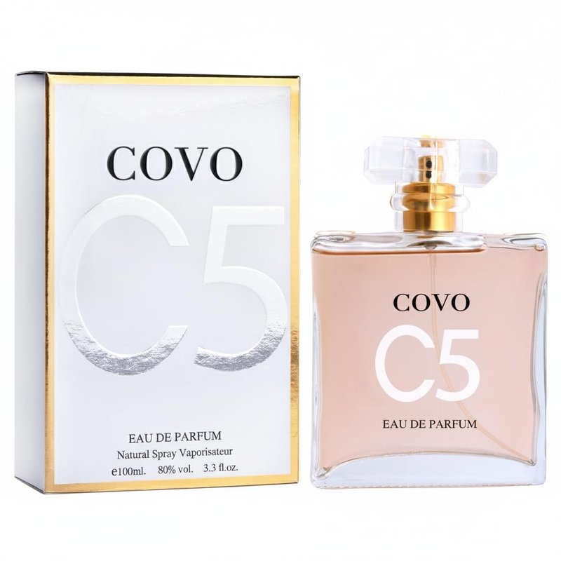 Covo C5 Eau De Parfum for Women | Delicate Floral Jasmine & May Rose Scents - 3.3 fl oz