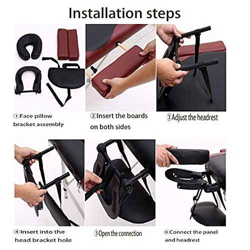 HOINCO 1Pcs Massage Table Face Cradle, Black Face Cradle Massage Table Bed Face Cradle Standard Universal Adjustable Headrest Cradle for Massage Tables Headrest