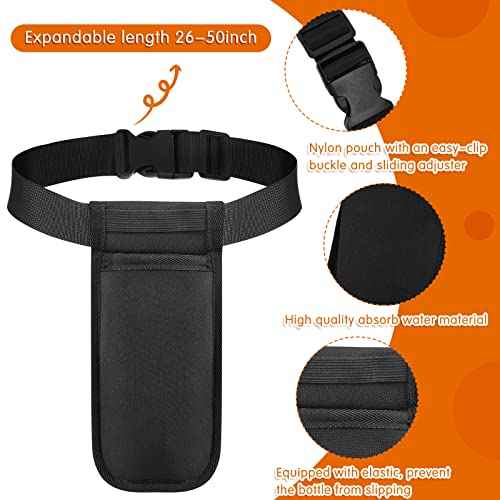 Eaasty 3 Sets Massage Bottle Holster Adjustable Single Holster and 8 oz Plastic Pump Dispenser Bottles for Lotion Massage Oil, Black