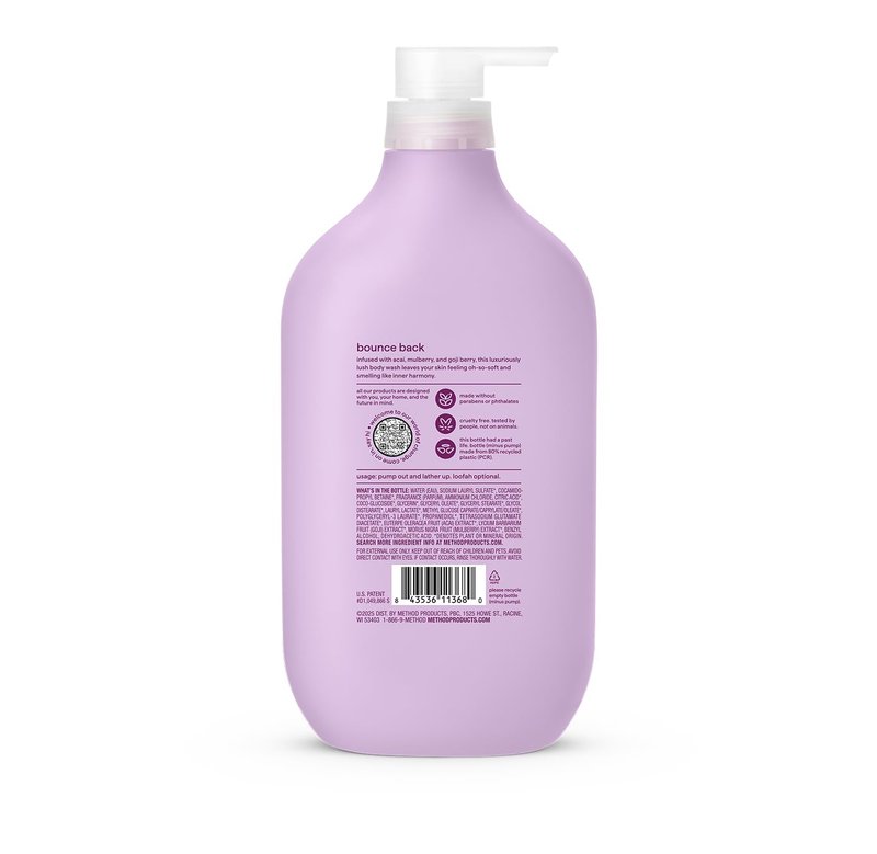 Method Berry Balance Body Wash - Nourishing Formula for Soft Skin | 28oz