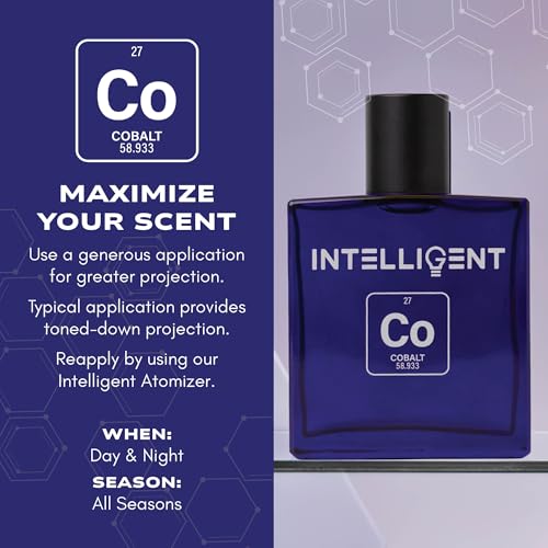 Intelligent Cobalt Eau de Parfum | Cologne for Men | Enticing, Intoxicating, Fierce | 3.4 Fl Oz (100 mL)