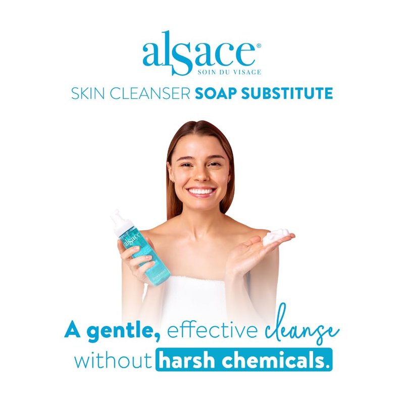 EPIDERMIQUE Alsace Soap Free Face Wash | Gentle Cleansing Foam for Sensitive Skin | pH 5.5 Facial Cleanser with Aloe Vera & Calendula | Hydrating Face Wash for Women & Men - 6.7 fl oz