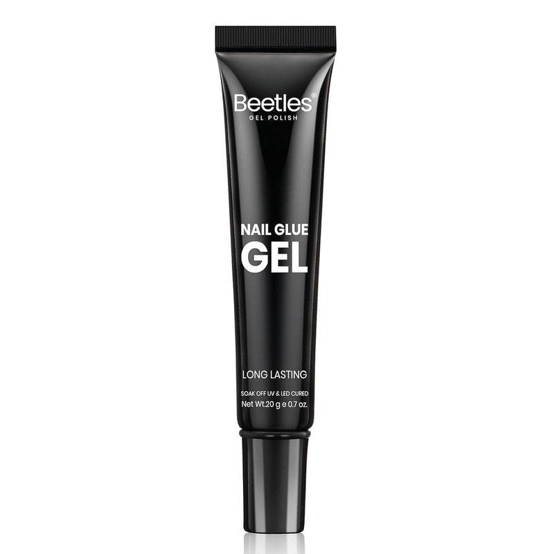 Beetles Nail Glue Gel Hands-Free, 20g Tipex Solid Nail Glue Gel for Acrylic Nails Extension, Press On Nails, 3D Nail Art, Soak off UV & LED, Beginner Friendly Long Lasting DIY Home Manicure