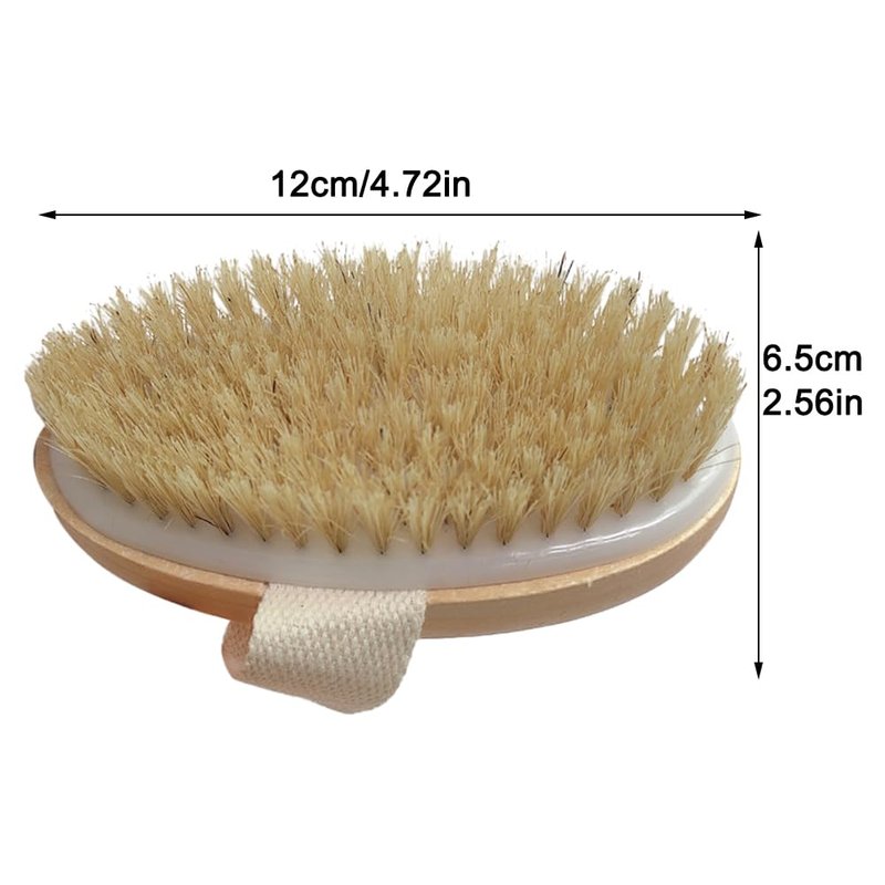 Dry Brushing Body Brush, Exfoliating Brush Body, Soft Natural Bristle for Drying Skin, Shower Brushes Wet and Dry Brushing, Scrubber for Exquisite Skin,Reduce Acne and Cellulite