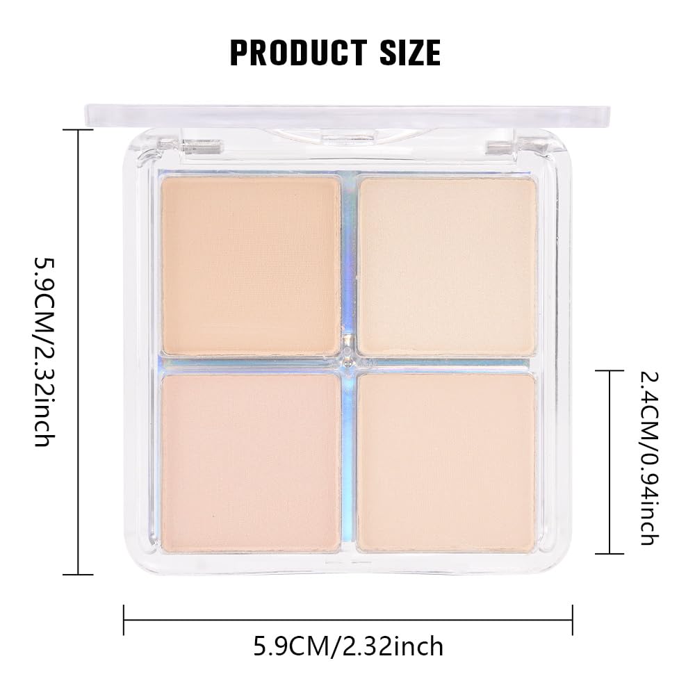 Skiennix Vanilla Nude Eyeshadow Palette - Matte & Shimmer Shades for Natural Everyday Makeup | 4 Colors