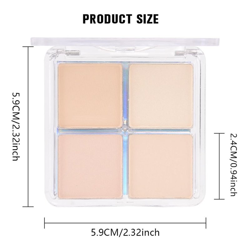 Kaely Eyeshadow Quad - Vanilla Nude Beige Matte & Shimmer Palette for Mature Skin | Pigmented & Waterproof