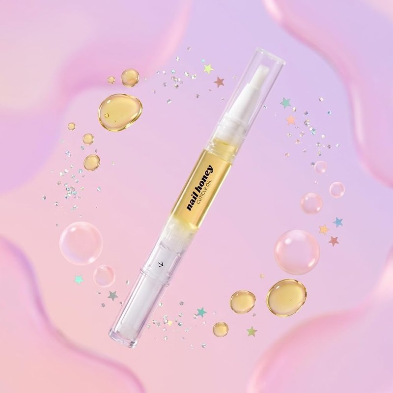 Nail Honey Cuticle Oil Pen - Organic Nail Growth Treatment for Dry Cuticles & Brittle Nails | Jojoba, Almond & Argan Oil (2ml)
