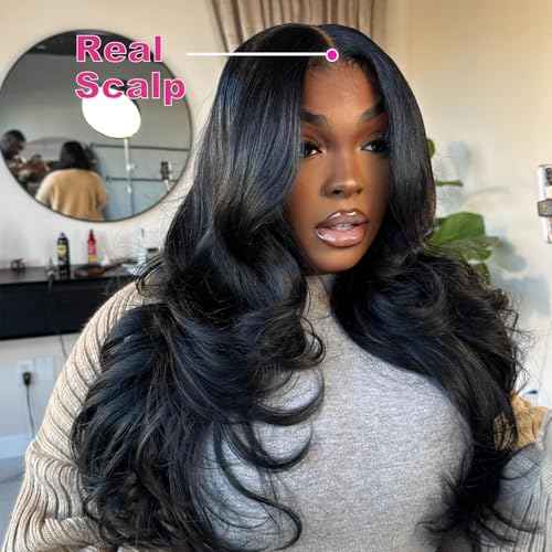 V Part Wig Human Hair Body Wave Upgrade Glueless Wigs Human Hair U part Vpart Human Hair Wig Beginner Friendly Real Hair wigs for Women 180% Density 20 Inch