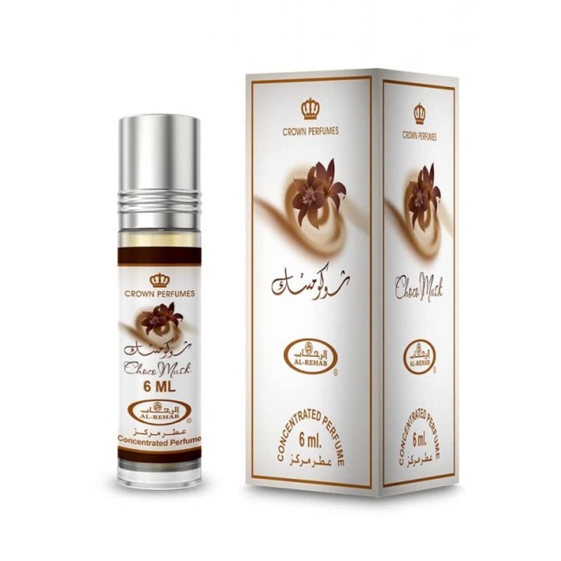3-Pack 6ml Perfume Oils – Choco Musk, Choco Musk Marshmallow & Spanish Vanilla – Alcohol-Free Roll-On Attar – Long-Lasting Unisex Fragrance Set