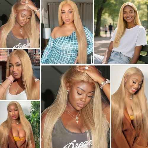 Honey Blonde Bundle Human Hair Straight Brazilian Virgin Honey Blonde 3 Bundle Human Hair 20 22 24 Inch Blonde Virgin Double Weft Hair Extension Color 27