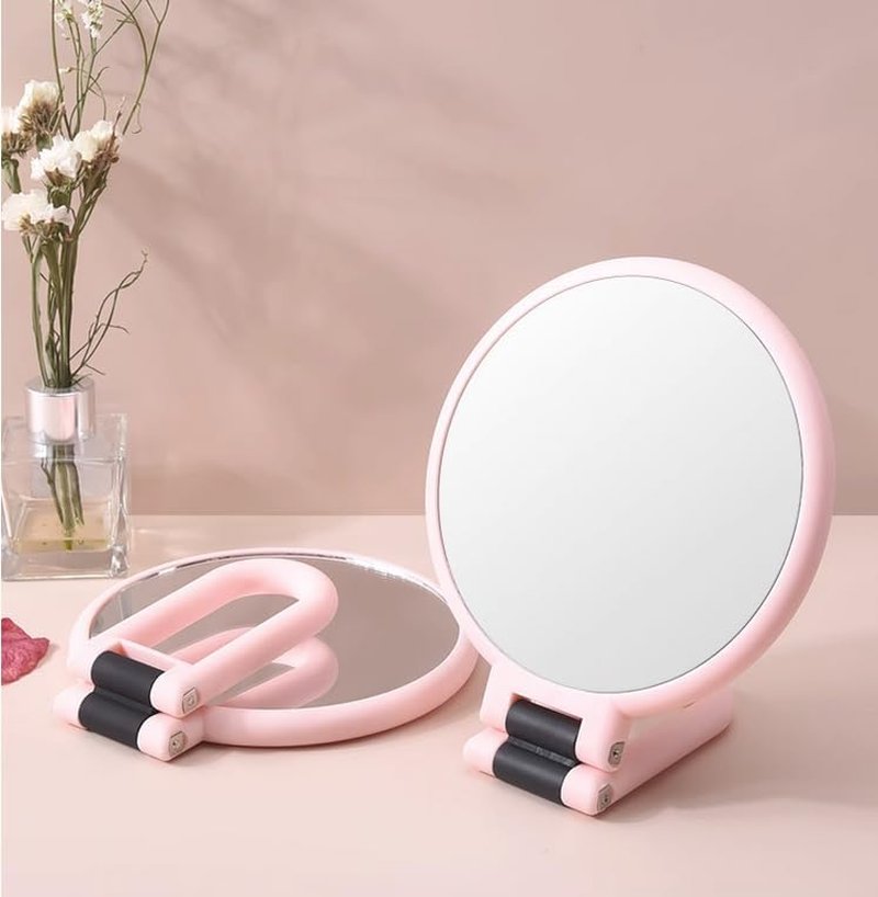 Skiennix 15X Handheld Magnifying Mirror - Adjustable Double-Sided Design for Travel & Makeup