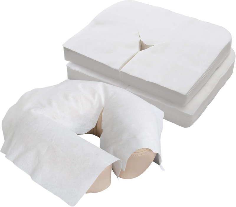 EarthLite Disposable Face Cradle Covers - Ultra Soft Medical-Grade Headrest Covers | 1000-Pack, White