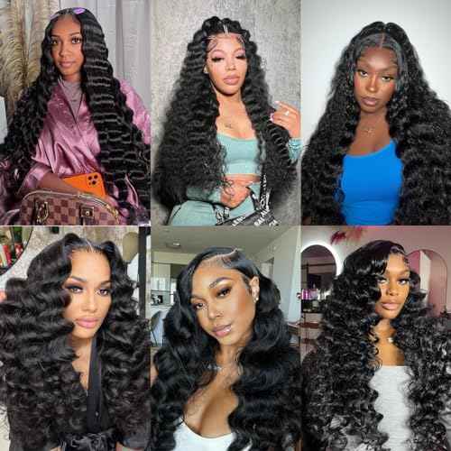 Loose Deep Wave Bundles Human Hair 3 Bundles 16A Loose Deep Curly Bundles Human Hair Wet and Wavy Bundles Brazilian Virgin Loose Deep Wave Human Hair Bundles Deep Curly Human Hair Extensions