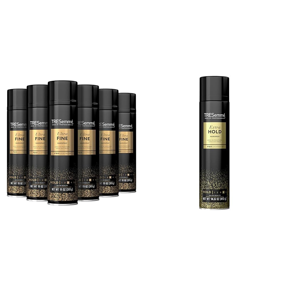 TRESemmé Ultra Fine Mist Hairspray - Extra Hold for 24-Hour Frizz Control | Pack of 6, 11 oz Each