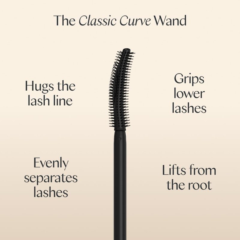 Ravie Beauty Effortless Lash Classic Curve Mascara BLACK (Black) - Lengthening and Volumizing Mascara, Smudge Proof, Flake Free, Buildable, Long Lasting, Washes Off with Warm Water