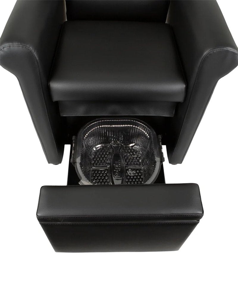 Mona Lisa Plumb Free Pedicure Chair - Adjustable, Portable, Removable, Black | No Plumbing Needed, CHM-2320-5H-BLACK