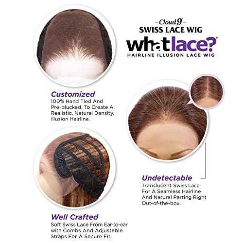 Sensationnel What lace 13x6 wigs - anisha lacefrontal hand tied glueless synthetic with natural density preplucked hairline (BALAYAGEHAZELNUT)