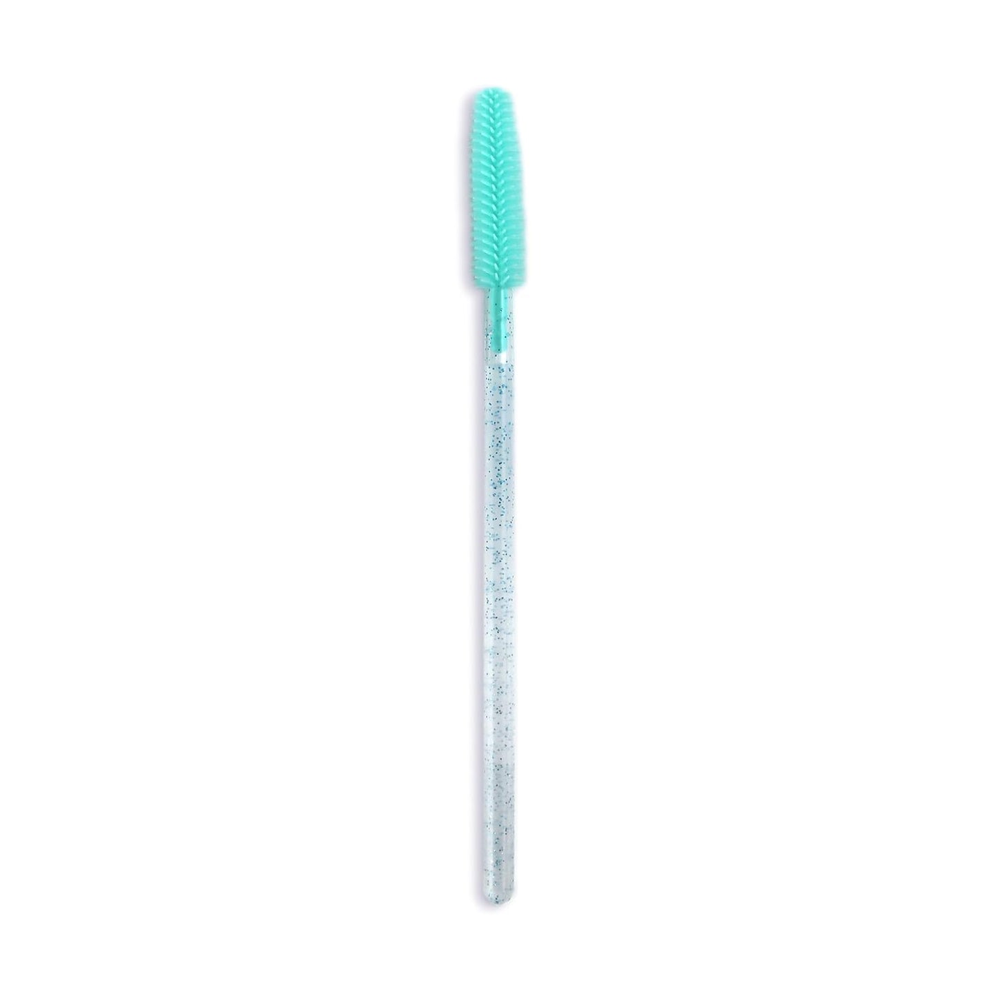 Skiennix Silicone Disposable Mascara Eyelash Wands - 50 Green Crystal Spoolie Brushes & Applicators