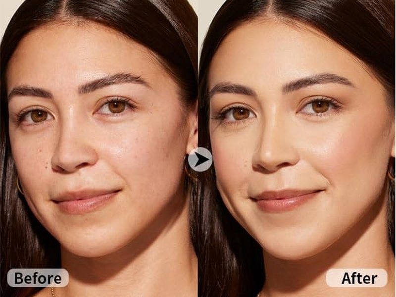 Skiennix 6-in-1 Makeup Foundation - Matte + Poreless Liquid with 1% Hyaluronic Acid | Glowing Finish, 301 Medium