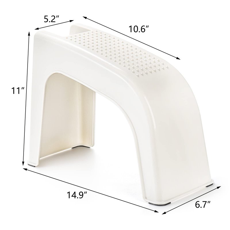 Hedume 2 Pack Shower Foot Rest, Easy Pedicure Foot Rest Stand, Shower Foot Stool for Shaving Legs, Bathing, Manicure, Non-Slip, Built-in Storage