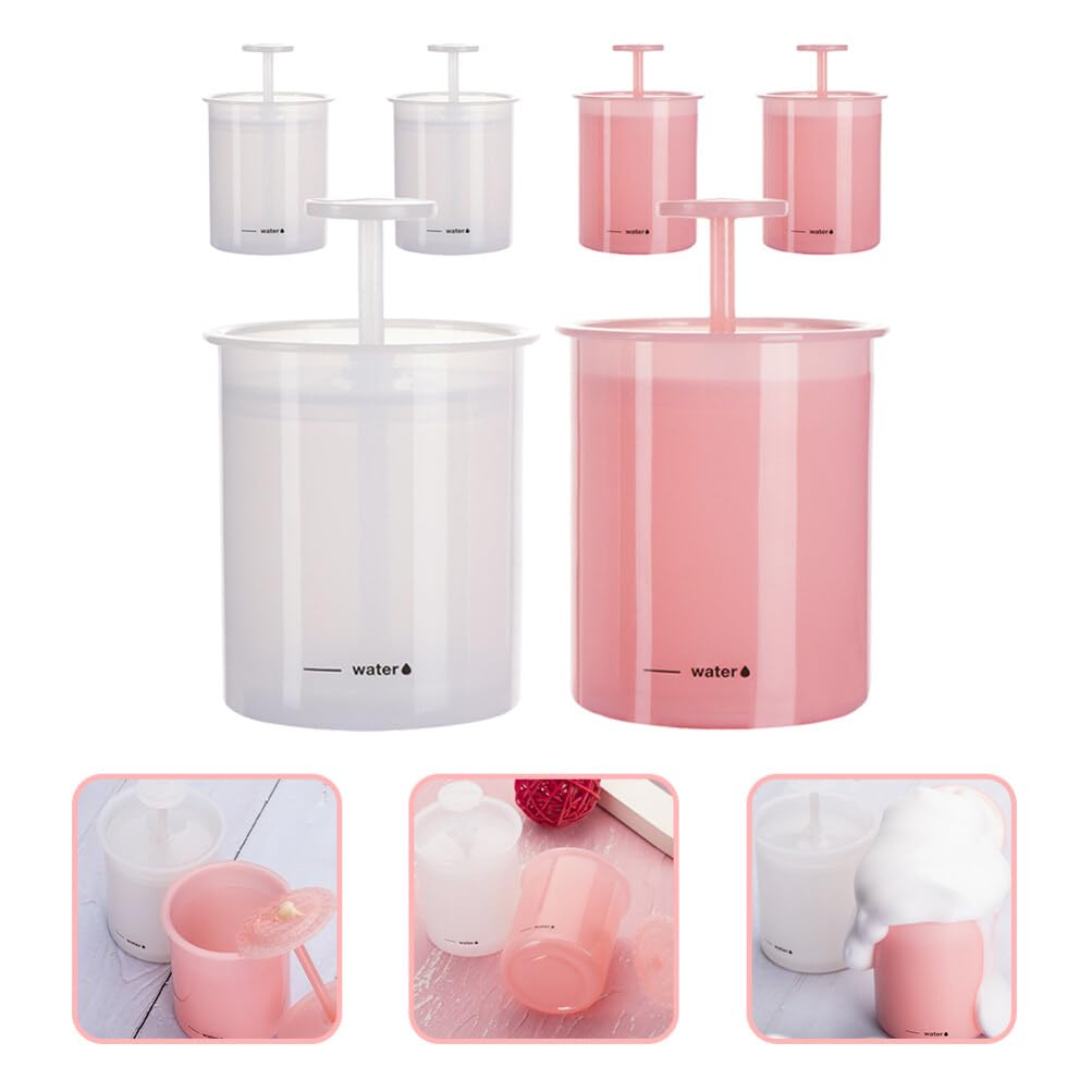 Uonlytech Facial Foam Maker Manual Foaming Cup for Face Wash Creates Rich Bubbles Deep Clean Pores Compact Travel Skincare Tool 6 Pack