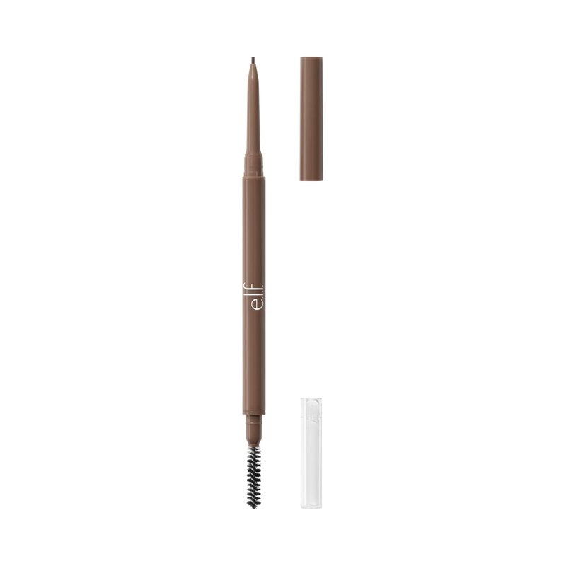 e.l.f. Micro-Fine Brow Pencil - Waterproof Brow Color & Spoolie for Natural Feathered Finish | Vegan, Deep Brown